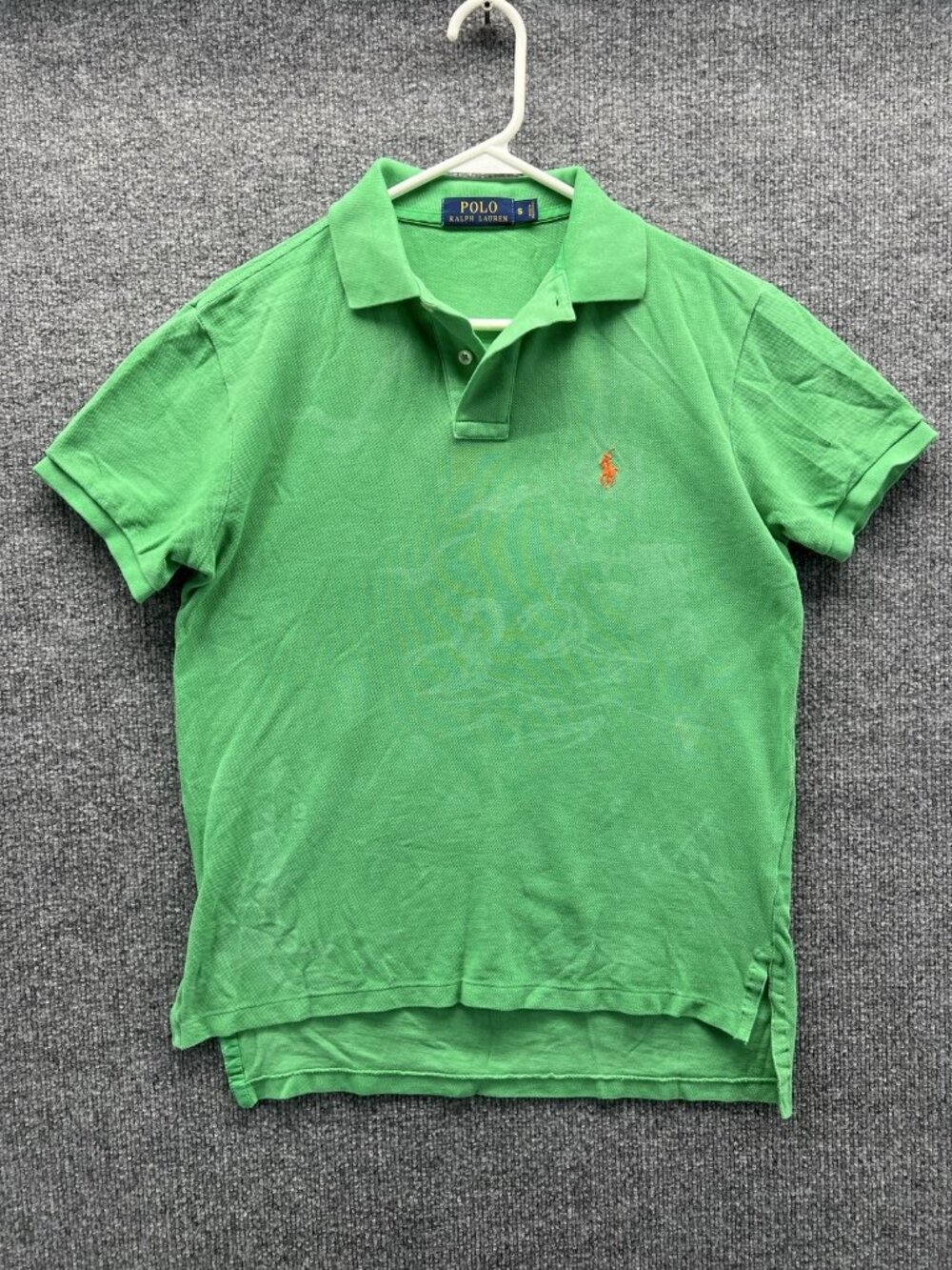 Polo Ralph Lauren Polo Shirt Men Small Green Short Sleeve Logo Cotton Casual
